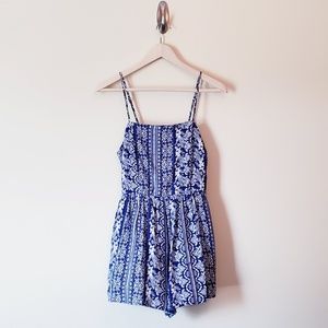 Fashion on Earth Blue and White Romper
